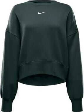 Nike Phoenix Fleece Over-Oversized Crew Neck Pullover Sweatshirt Vintage Green M